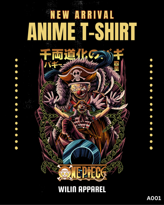 Kaos Cotton Pria Wanita Anime One Piece